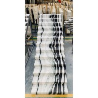 Shopping Mall Straight Panda Marble Bookmatched Stair